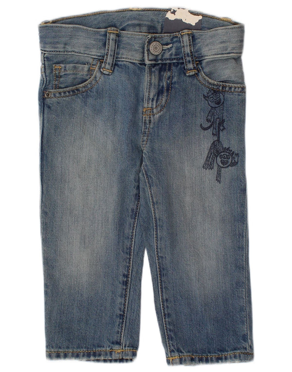 Gap Baby Boys Graphic Slim Jeans 12-18 μηνών W20 L10 Μπλε βαμβακερό