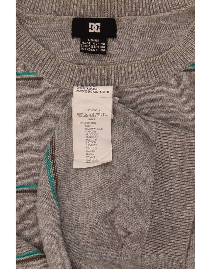 Ανδρικό πουλόβερ DC Crew Neck Jumper Βαμβακερό μεσαίο γκρι ριγέ