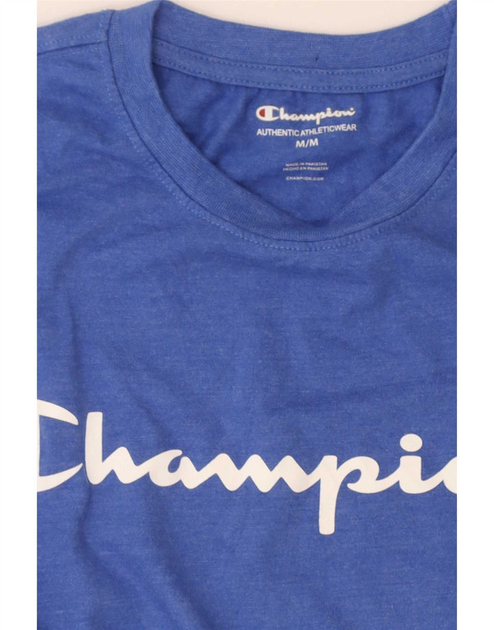 Champion Ανδρικό T-Shirt κανονικό γραφικό Top Medium Blue
