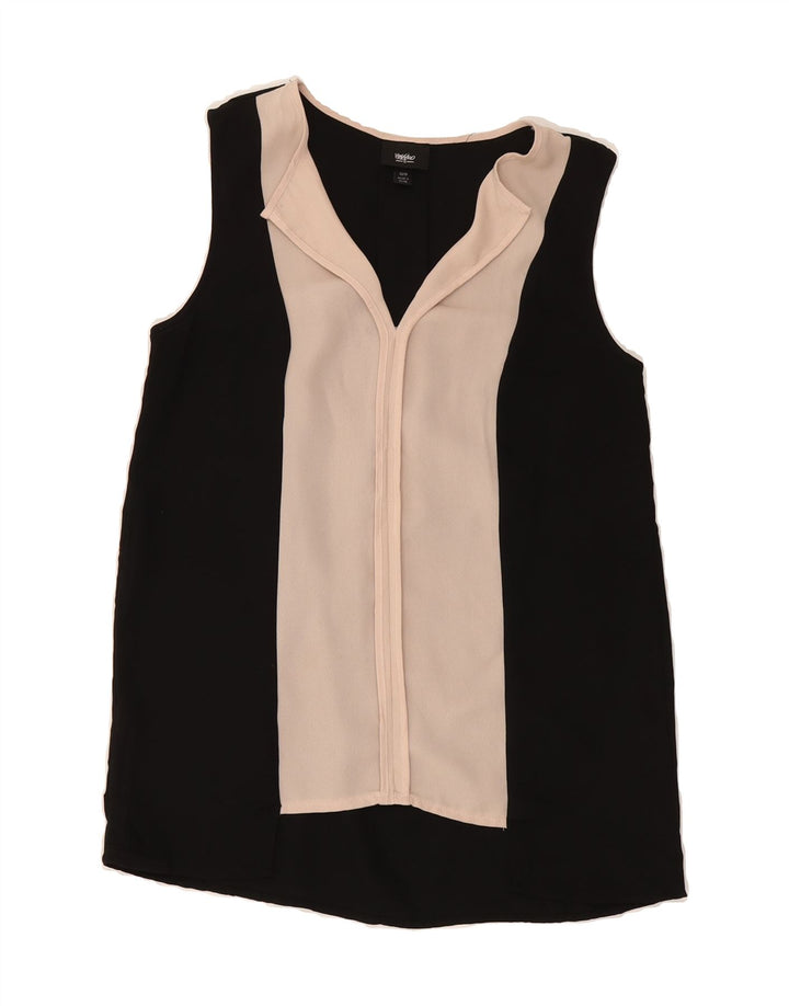 MOSSIMO Womens Sleeveless Blouse Top UK 6 XS Black Colourblock Polyester Vintage Mossimo and Second-Hand Mossimo from Messina Hembry 