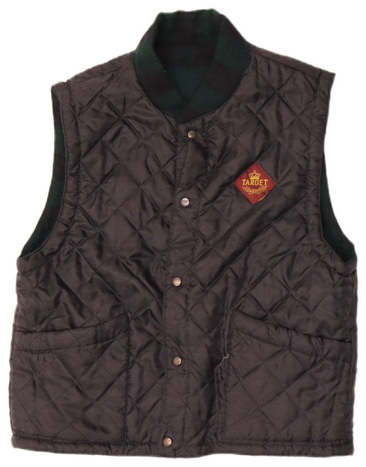 Vintage Ανδρικό καπιτονέ Gilet UK 38 Medium Black