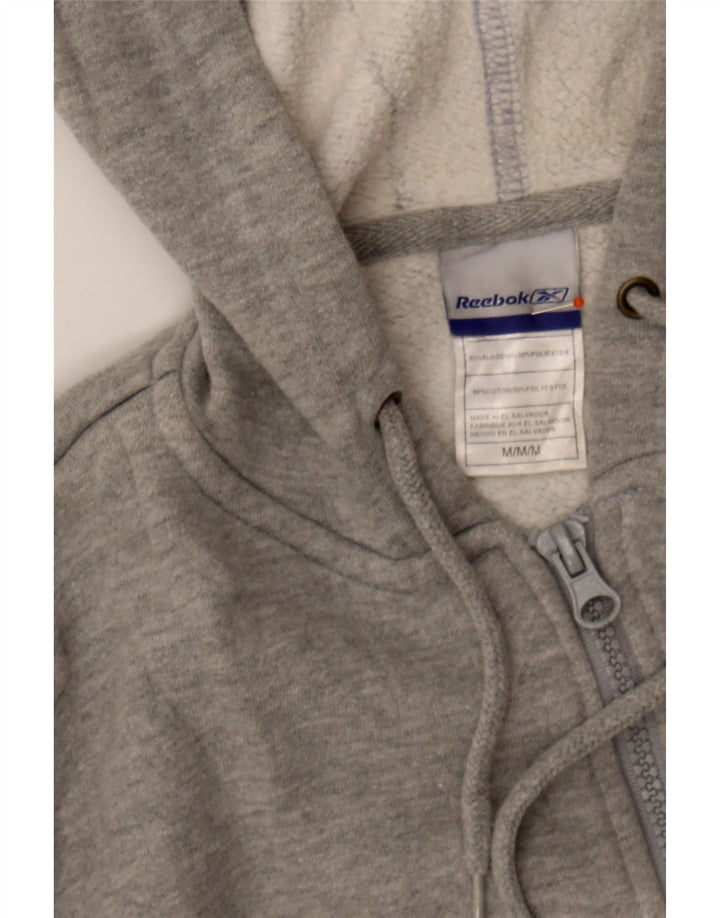 REEBOK Boys Zip Hoodie Sweater 13-14 Years Medium  Grey Cotton Vintage Reebok and Second-Hand Reebok from Messina Hembry 