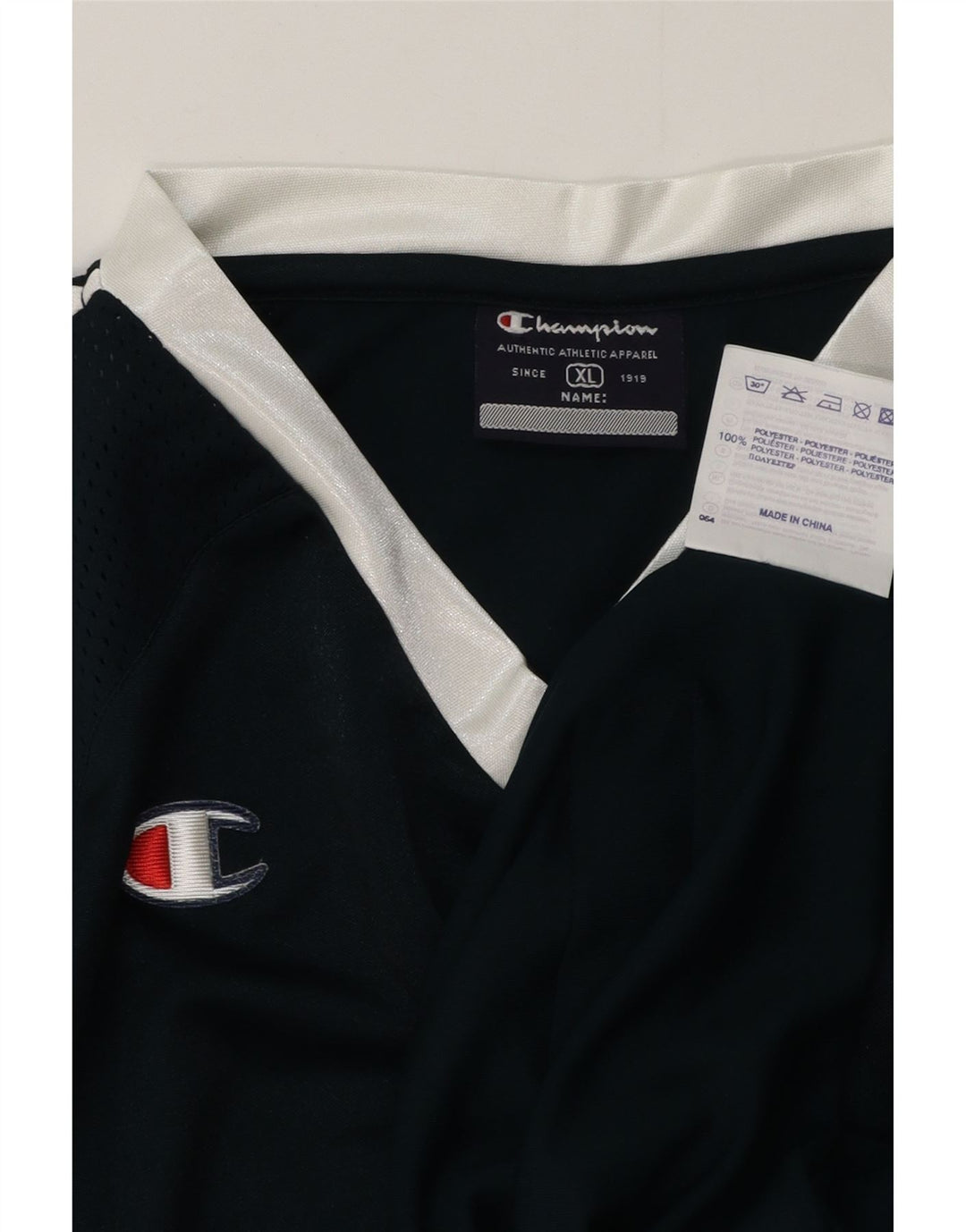 Ανδρικό T-Shirt Champion Top XL Navy Blue Colorblock Πολυεστέρας