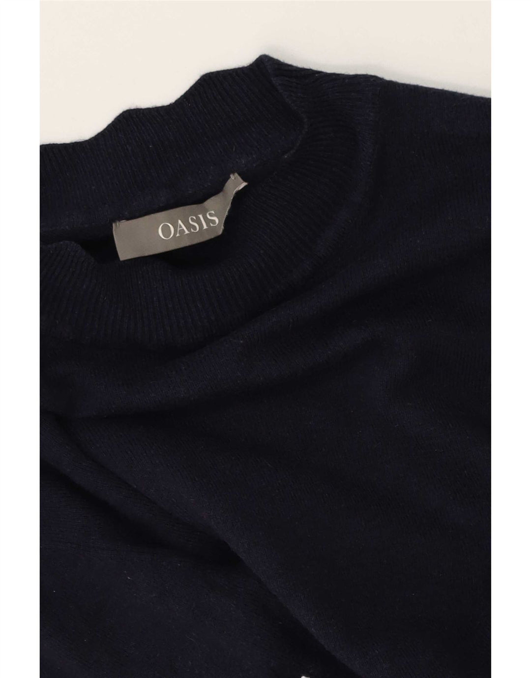 Γυναικείο πουλόβερ με λαιμόκοψη Oasis UK 10 Small Navy Blue