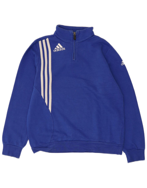 Φούτερ Adidas Boys Φούτερ με φερμουάρ 13-14 ετών Μπλε βαμβακερό