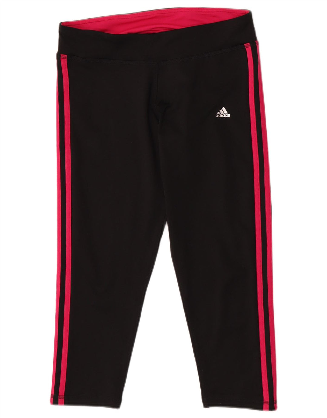 Adidas Γυναικεία κολάν Capri Climalite UK 12/14 Μεσαίο μαύρο πολυεστέρα