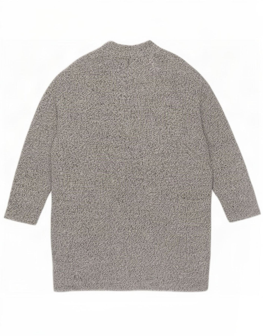 Zara Γυναικείο ανοιχτό πουλόβερ ζακέτα UK 16 Large Grey Polyester
