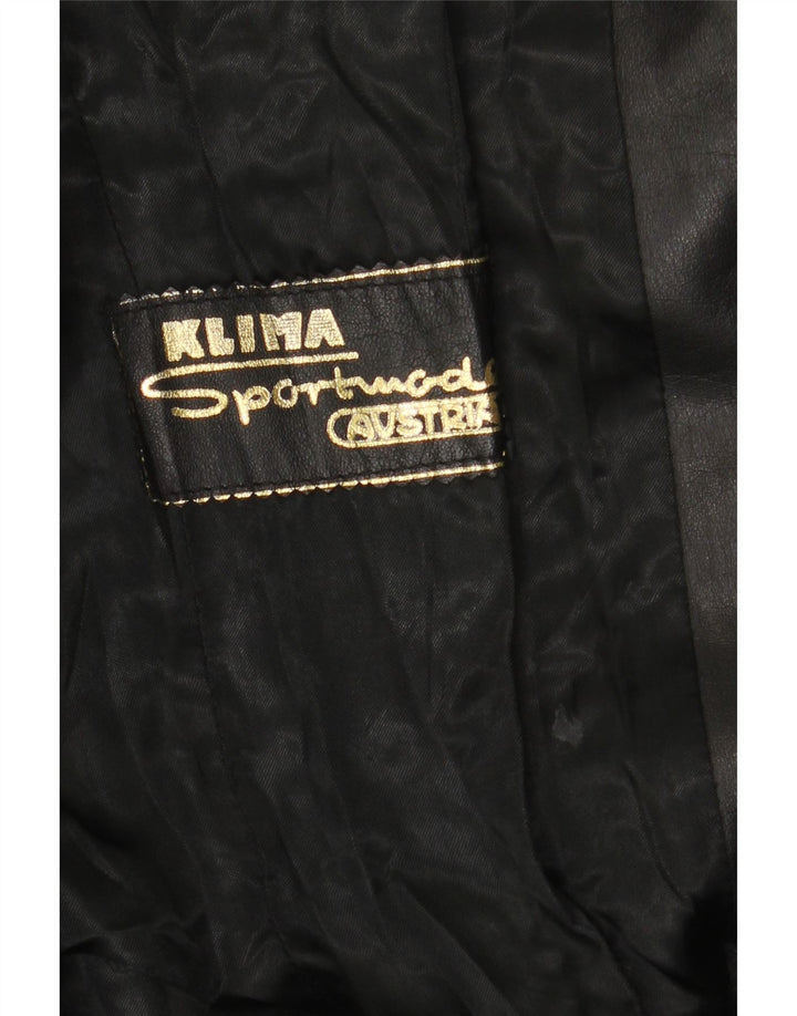 Klima Γυναικείο Δερμάτινο Παλτό UK 10 Small Black