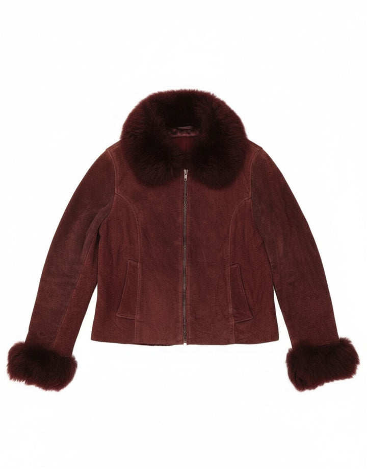 Vintage γυναικείο σακάκι Sherpa UK 10 Small Burgundy