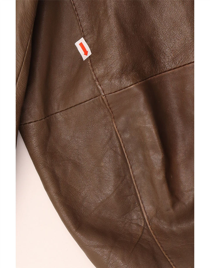 VINTAGE Ανδρικό Δερμάτινο Μπουφάν IT 54 2XL Καφέ