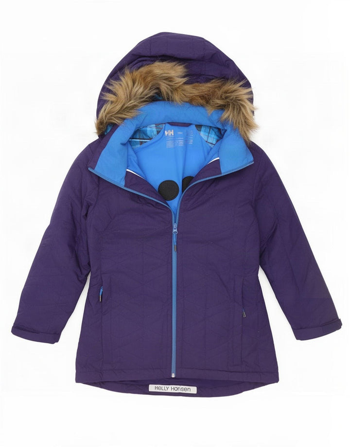 Helly Hansen Γυναικείο μπουφάν σκι με κουκούλα UK 14 Μεγάλος Μωβ Πολυεστέρας
