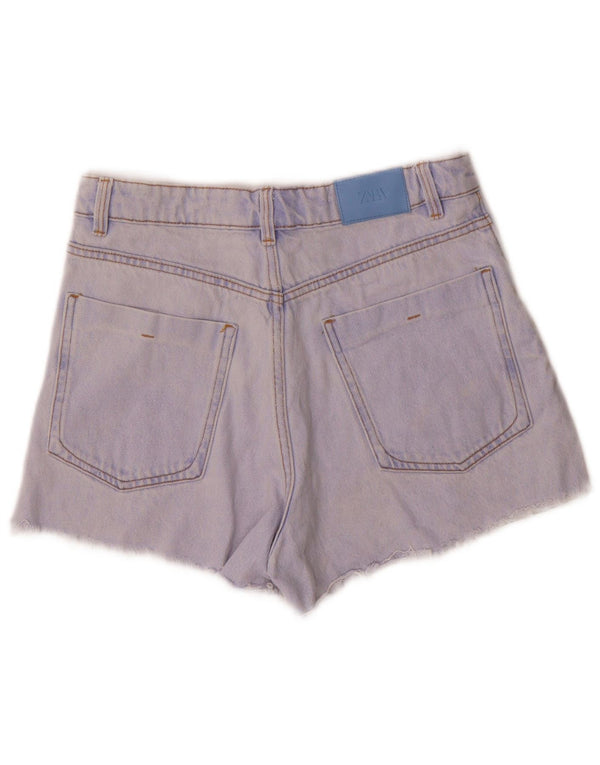 Zara Γυναικείο Ψηλόμεσο Τζιν Σορτς EU 36 XS W26 Μπλε βαμβακερό