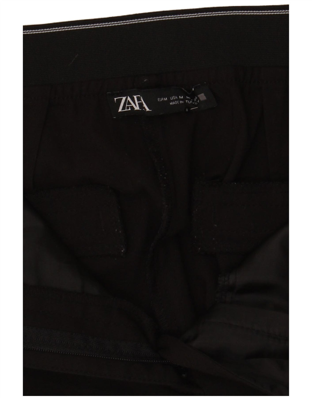 Zara Γυναικείο Slim παντελόνι Chino Medium W28 L27 Μαύρο