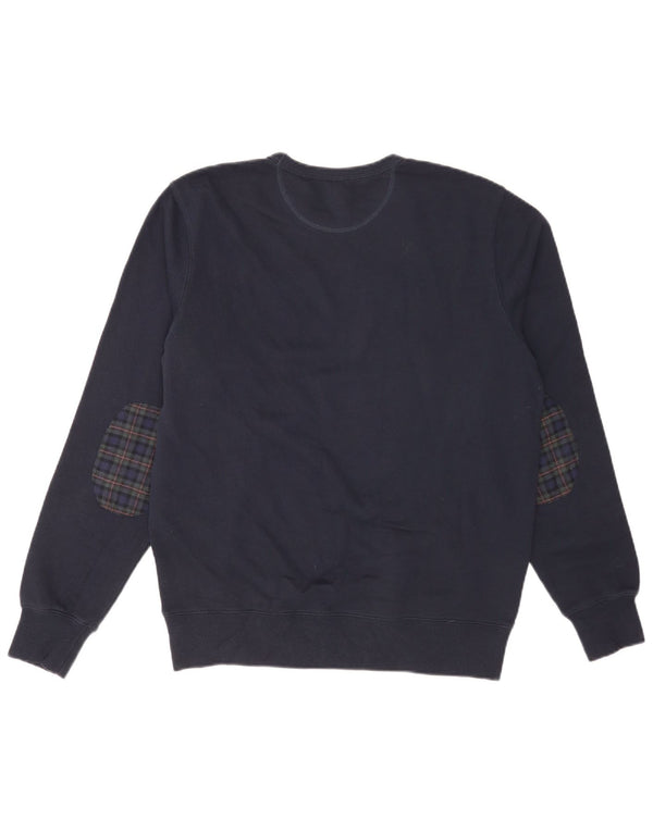 Ανδρική φούτερ Sun68 Jumper Large Navy Blue Check Cotton