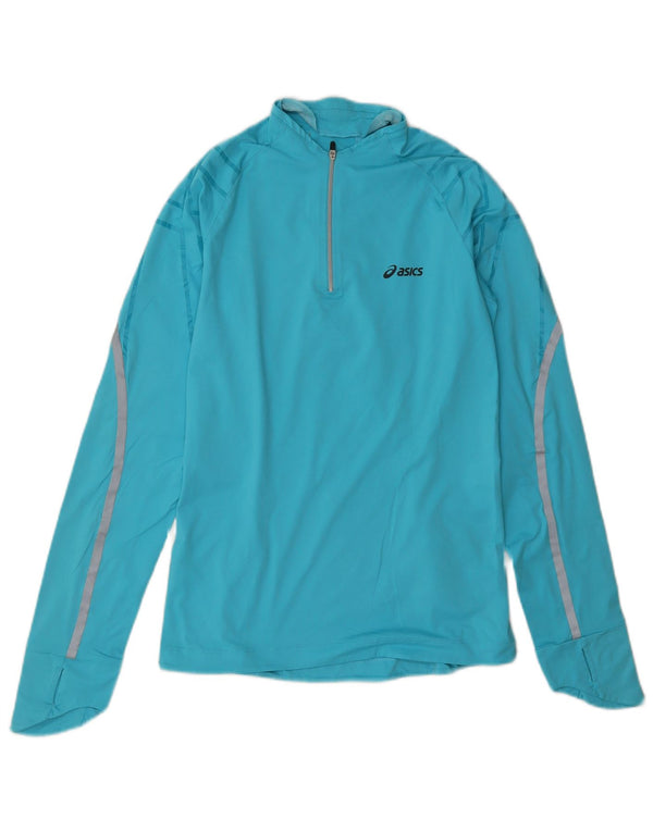 Γυναικεία φόρμα πουλόβερ με φερμουάρ Asics Top UK 12 Medium Blue Geometric