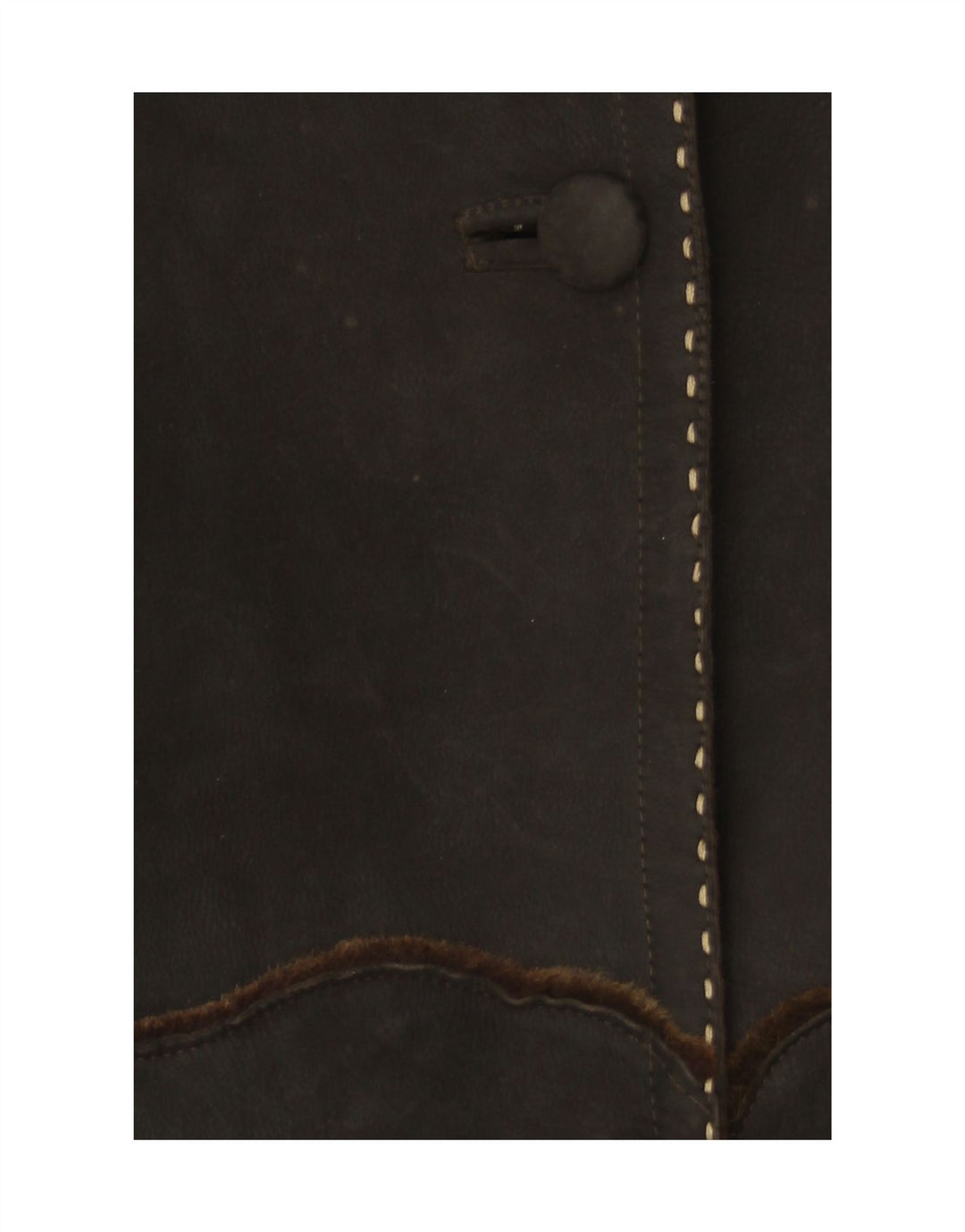 VINTAGE Γυναικείο Suede Πανωφόρι UK 16 Large Brown