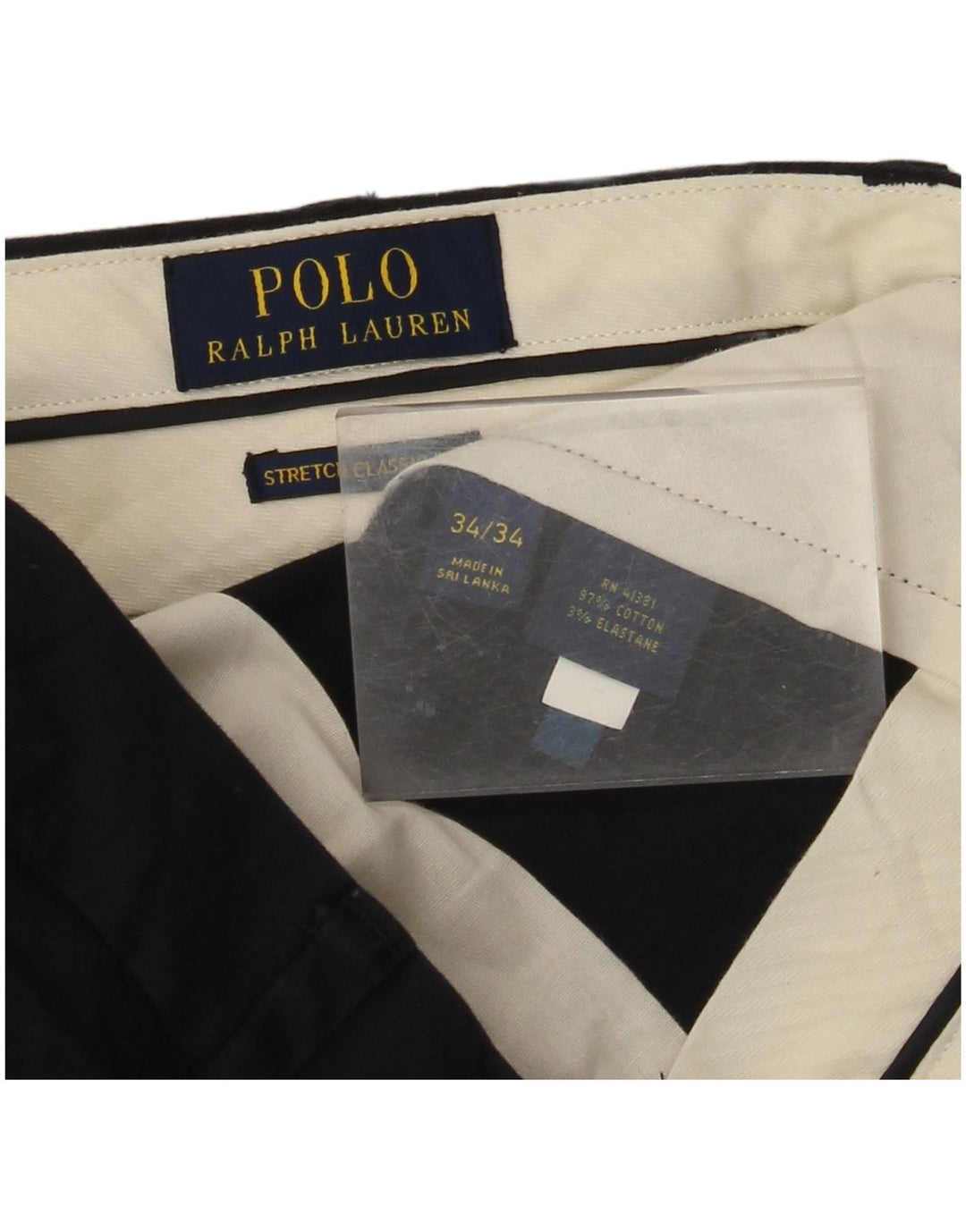 POLO RALPH LAUREN Ανδρικό ίσιο παντελόνι Chino W34 L34 Navy Blue