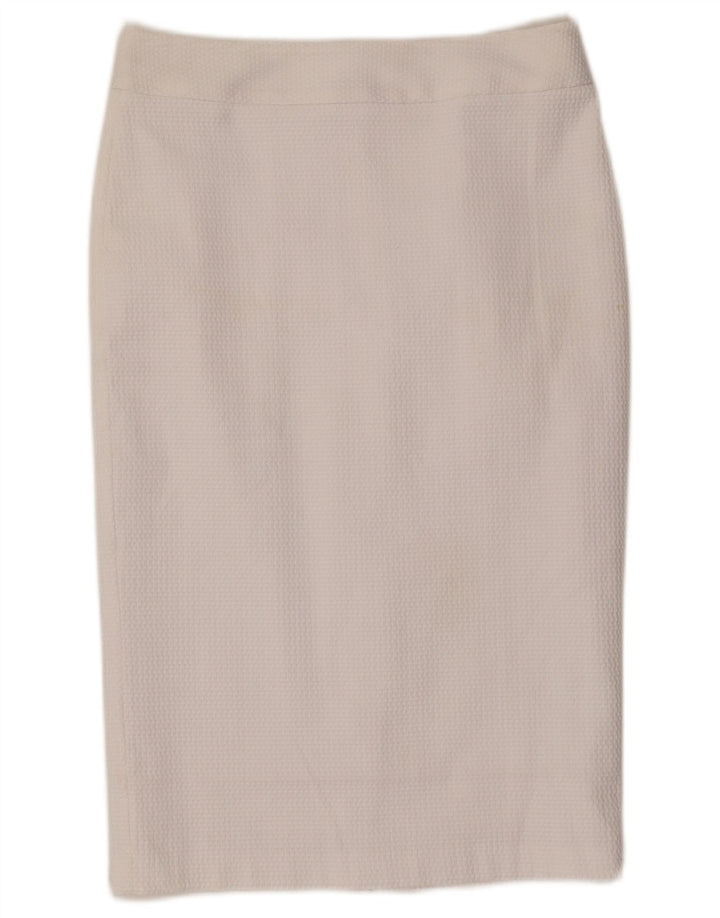 Marks & Spencer Γυναικεία Pencil Φούστα UK 10 Small W30 White Polyester