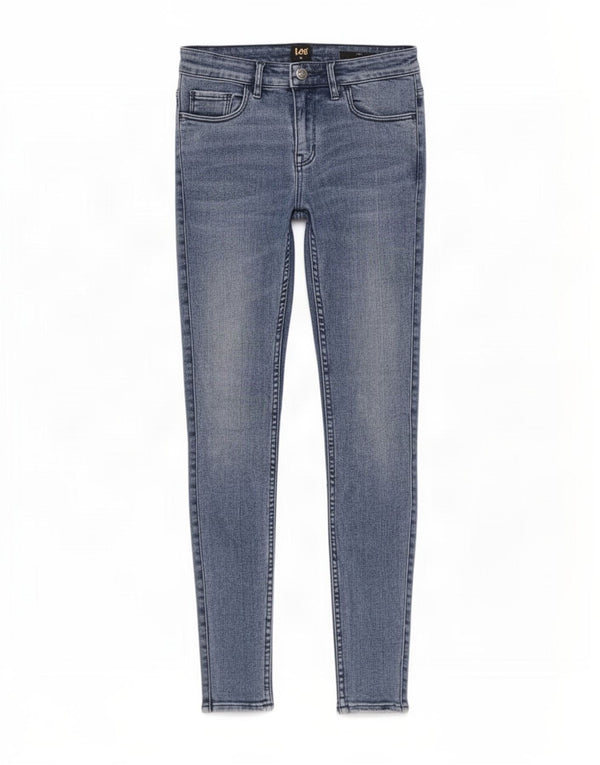Lee Womens Licks Skinny Jeans UK 10 Small W26 L30 Blue Cotton