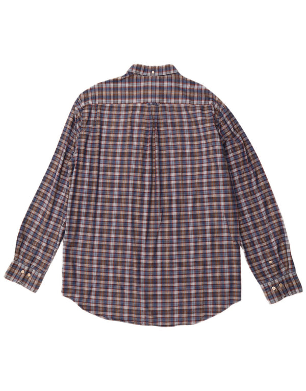 Ανδρικό πουκάμισο GANT Regular Fit Size 43/44 17 1/2 XL Navy Blue Check Cotton