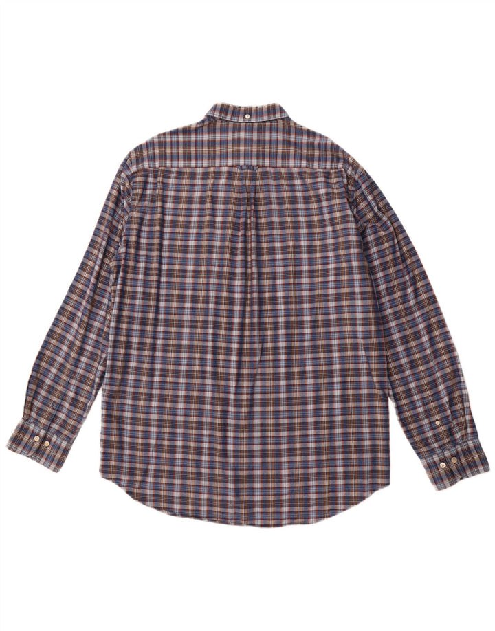 Ανδρικό πουκάμισο GANT Regular Fit Size 43/44 17 1/2 XL Navy Blue Check Cotton
