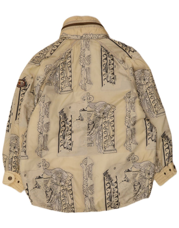 Emmegi Ανδρικό μπουφάν με κουκούλα, χαλαρή εφαρμογή, με επένδυση UK 36 Small Beige Polyester