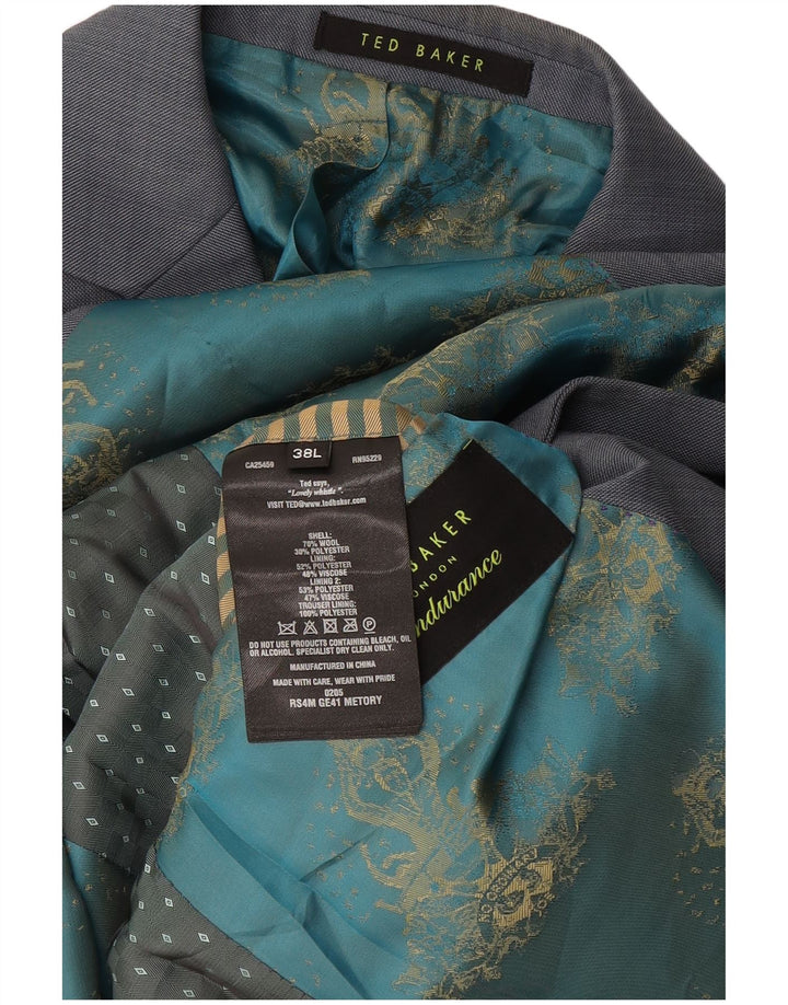 Ted Baker Ανδρικό σακάκι με 2 κουμπιά UK 38 Medium Grey Wool