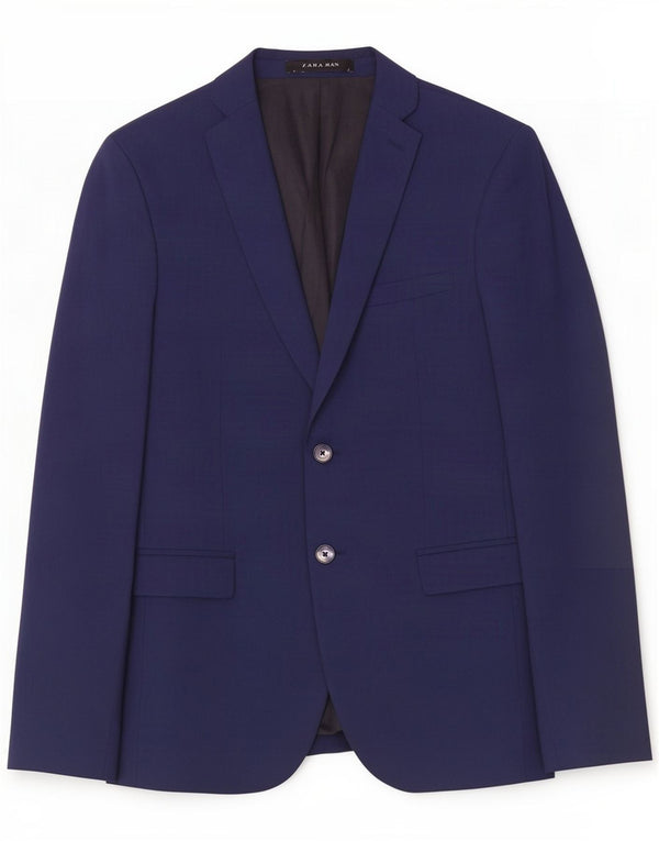 Zara Ανδρικό μπουφάν σακάκι με 2 κουμπιά EU 48 Medium Navy Blue Polyester