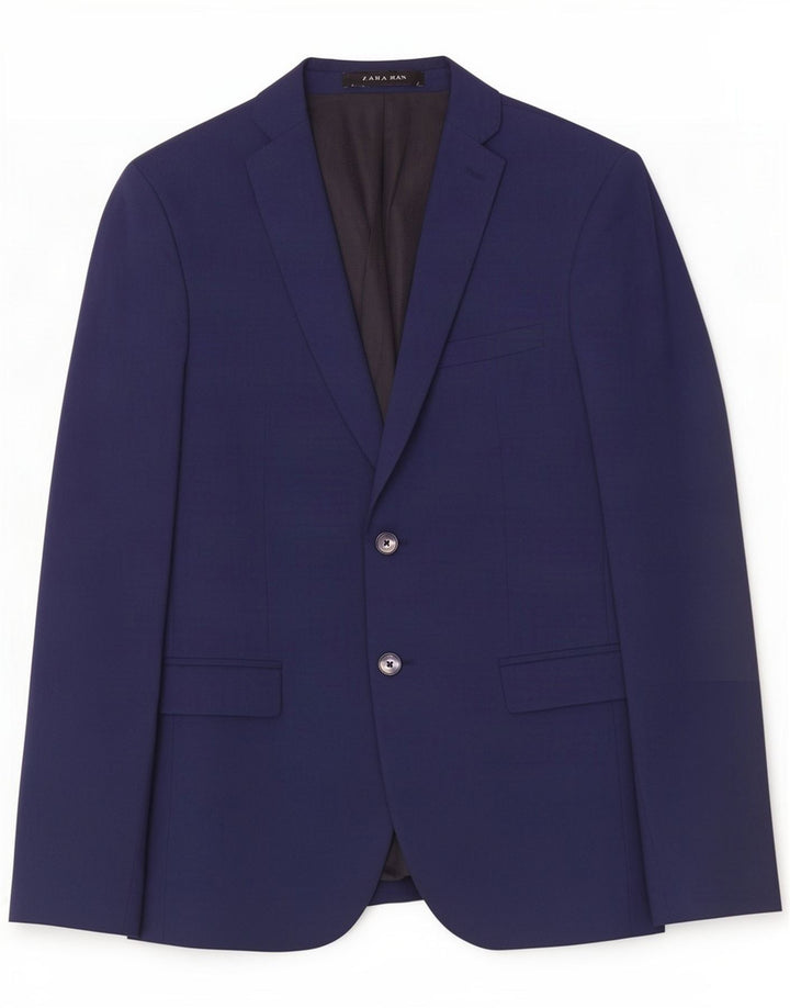 Zara Ανδρικό μπουφάν σακάκι με 2 κουμπιά EU 48 Medium Navy Blue Polyester