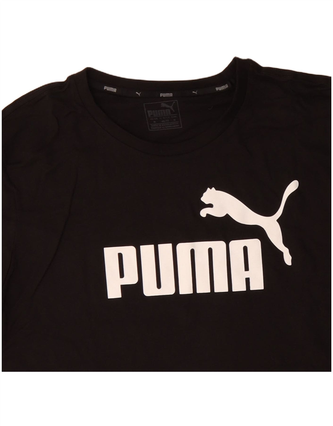 Ανδρικό γραφικό μπλουζάκι PUMA, μεσαίο μαύρο βαμβακερό