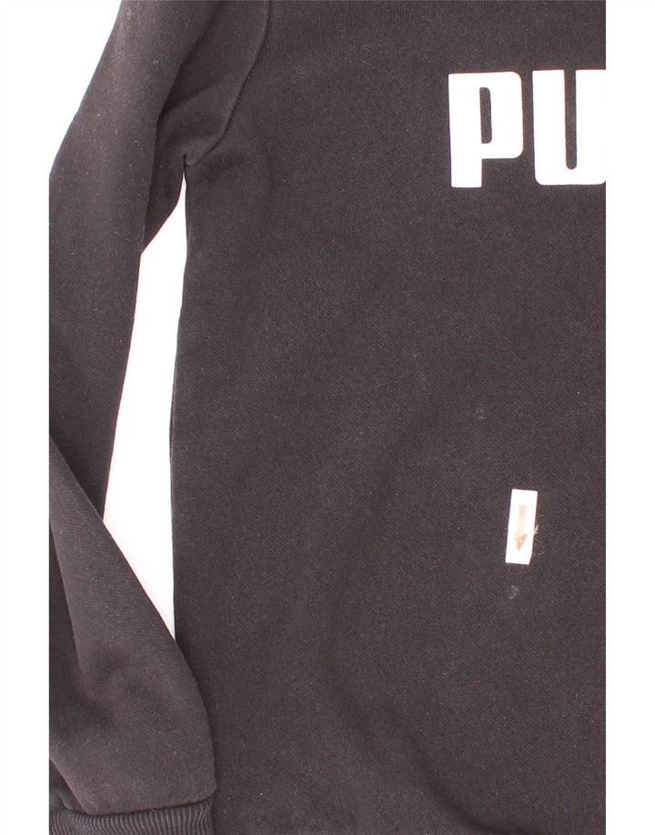 Puma Boys Graphic Φούτερ Jumper 7-8 ετών Μαύρο Βαμβακερό