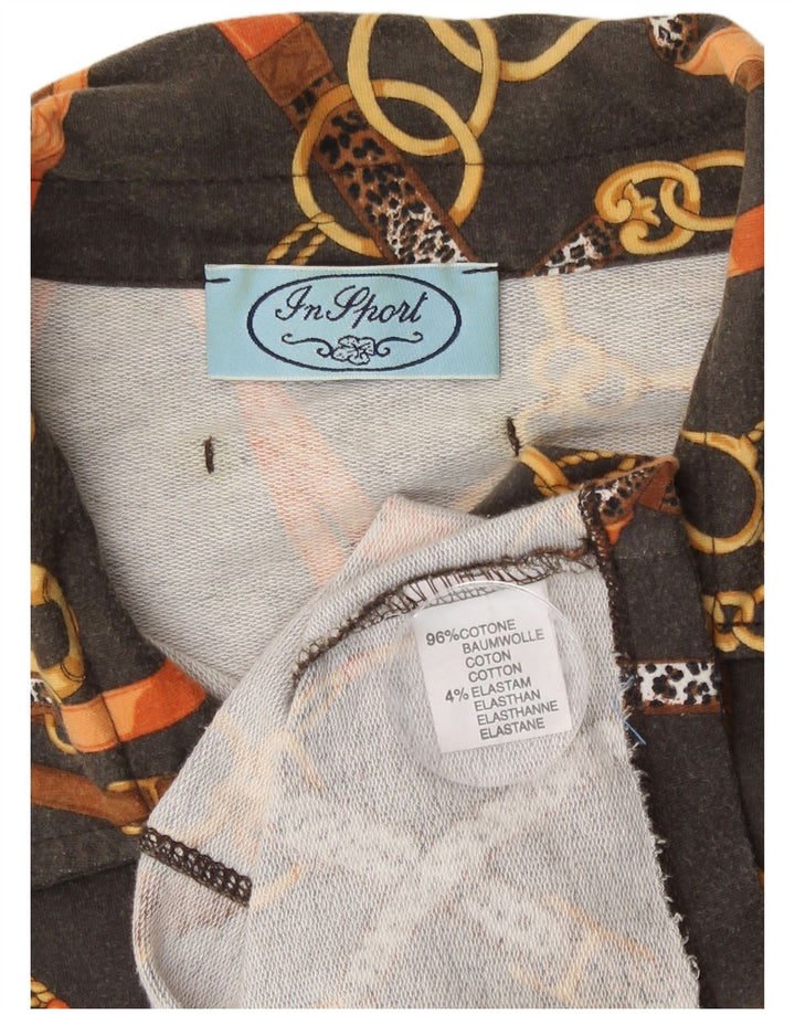 Vintage γυναικείο πουκάμισο UK 14 Μεσαίο γκρι βαμβακερό