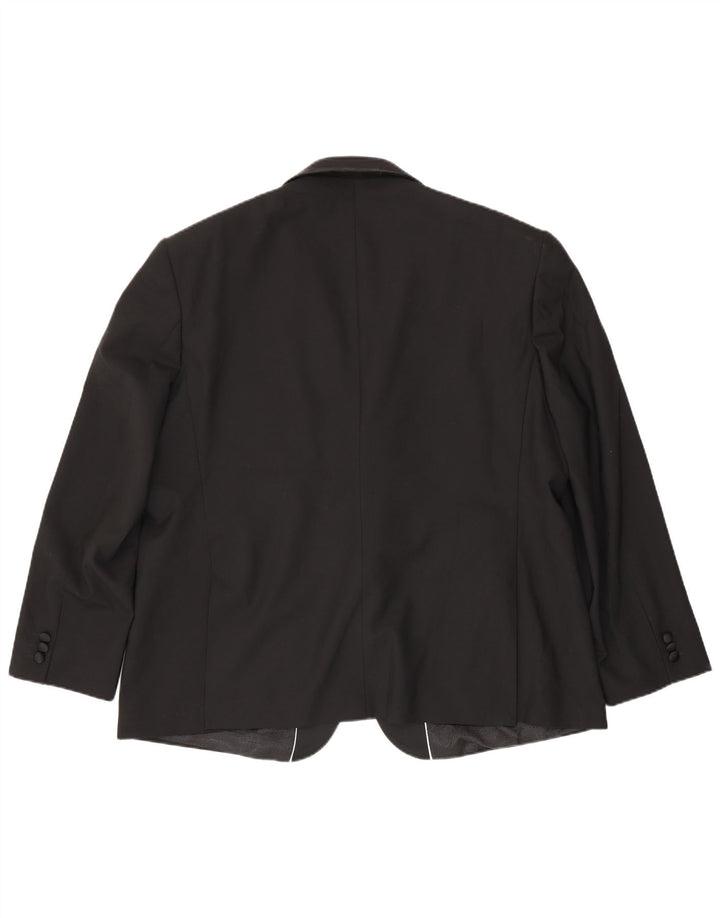 Pierre Cardin Ανδρικό σακάκι σακάκι με 1 κουμπί UK 52 6XL μαύρο πολυεστέρα
