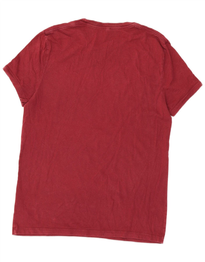 Ανδρικό μπλουζάκι Jack Wills Top από μεσαίο μπορντό βαμβάκι