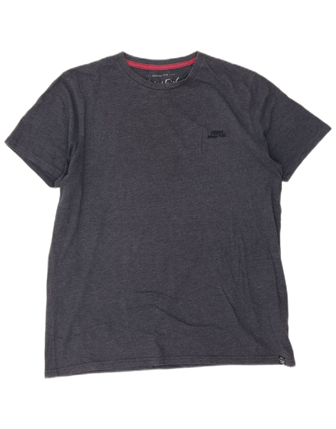 Ανδρικό T-Shirt WEIRD FISH Top Large Navy Blue από βαμβάκι