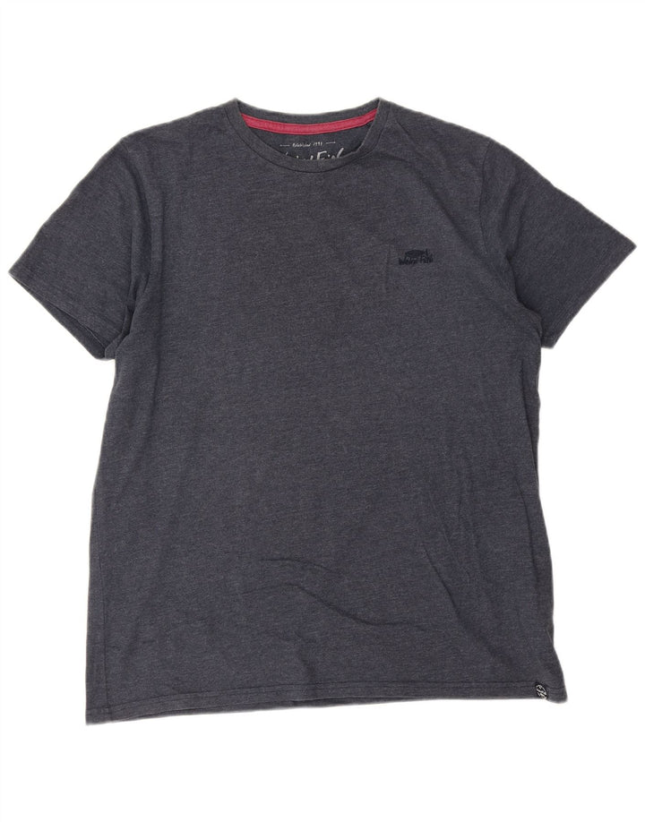 Ανδρικό T-Shirt WEIRD FISH Top Large Navy Blue από βαμβάκι