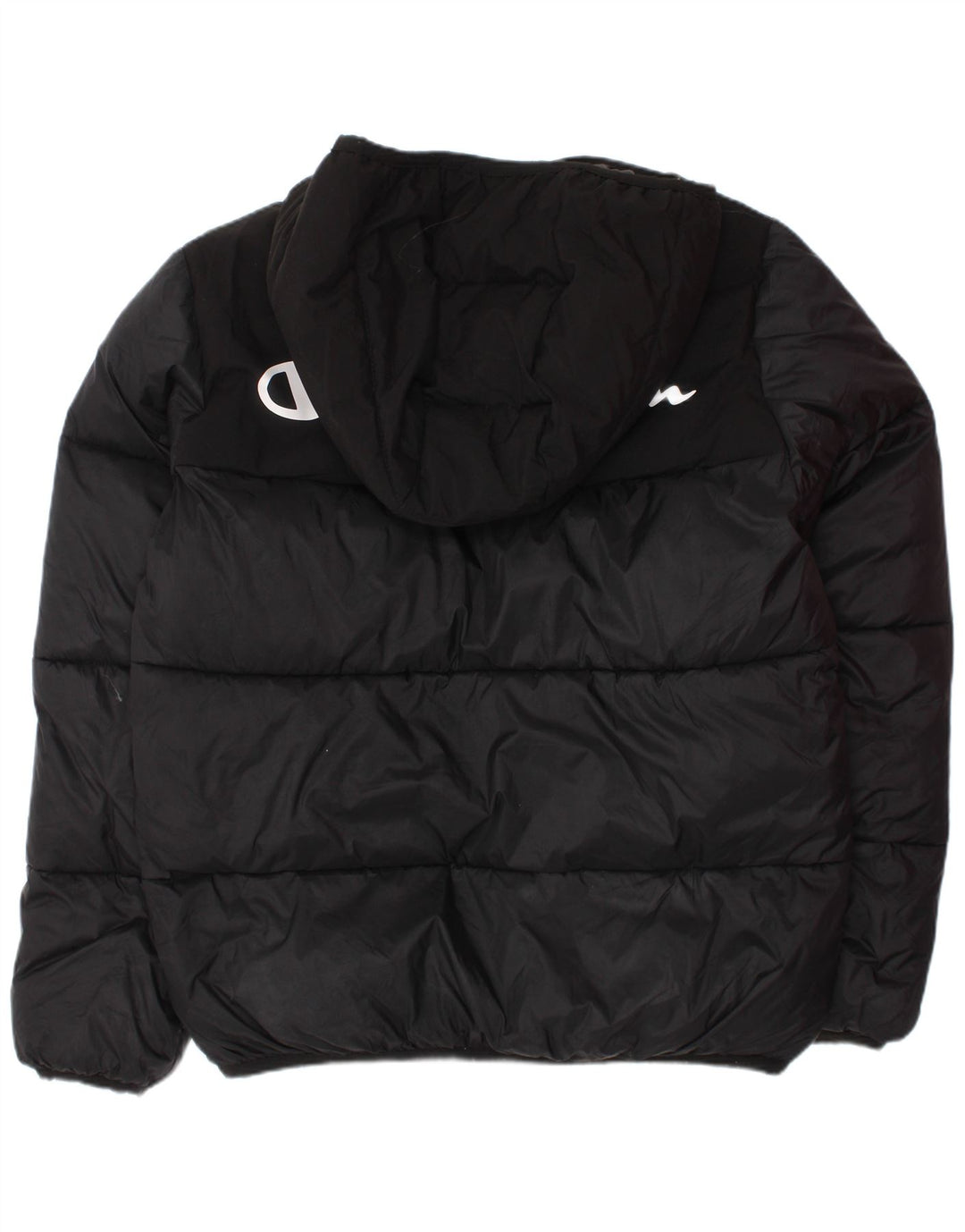 Μπουφάν Champion Boys Graphic Hooded Gedded Jacket 9-10 Years Medium Black