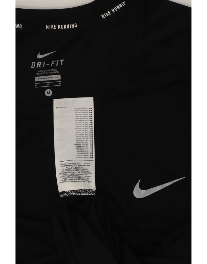 Ανδρικό T-Shirt Nike Dri Fit Top από μεσαίο μαύρο πολυεστέρα