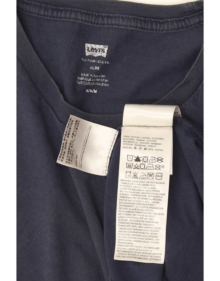 Ανδρικό T-Shirt Levi's Slim Fit Τοπ μεσαίου μπλε βαμβακερό
