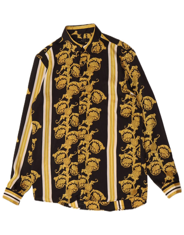 Zara Mens Regular Fit Shirt Small Black Paisley