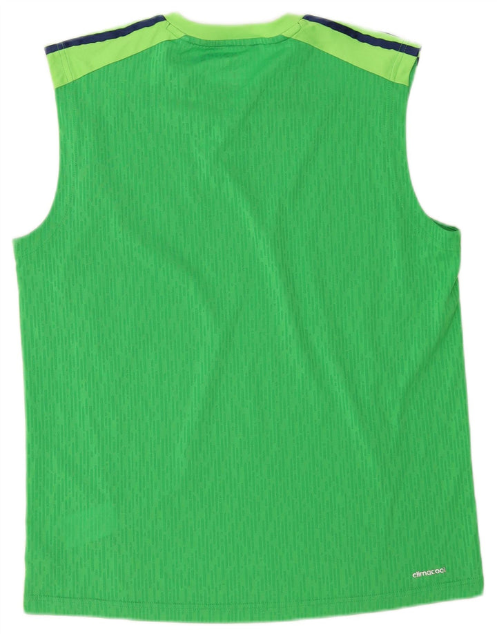 Adidas Ανδρικό γιλέκο Climacool Top Large Green Colourblock Πολυεστέρας