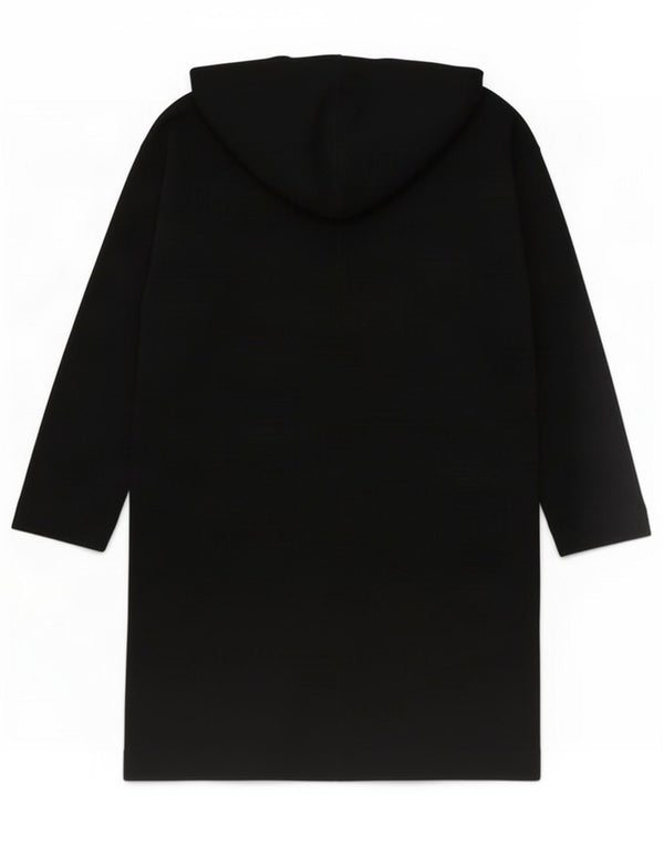 Massimo Dutti Γυναικείο Φόρεμα Longline Hoodie UK 14 μεσαίο μαύρο βαμβακερό