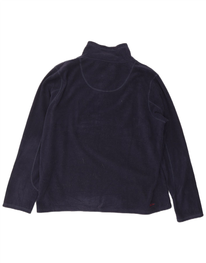 Fat Face Ανδρικό φερμουάρ Fleece Jumper 2XL Navy Blue Polyester