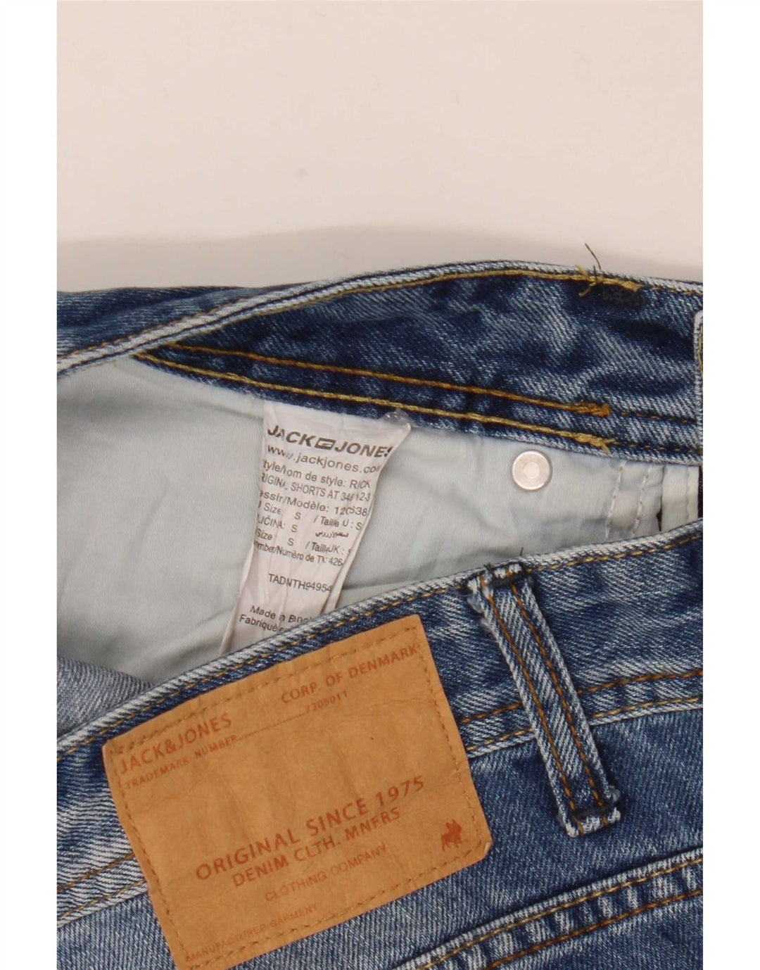 Jack & Jones Ανδρικό τζιν σορτς μικρό W30 μπλε βαμβακερό