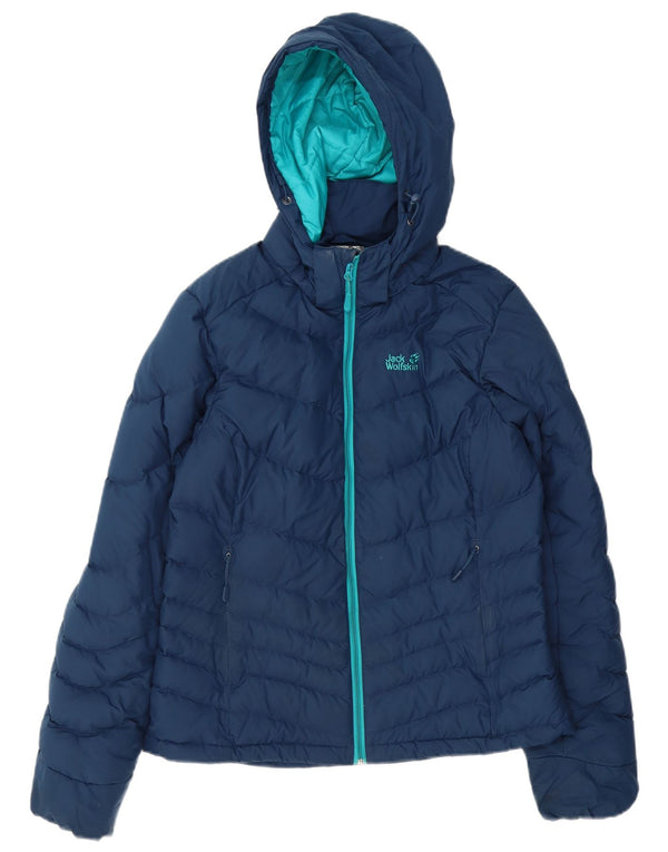Jack Wolfskin Γυναικείο μπουφάν με κουκούλα UK 8/10 Μικρό Navy Blue Polyester