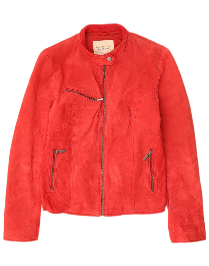 Cache Γυναικείο Suede Jacket US 2 XS Red Leather
