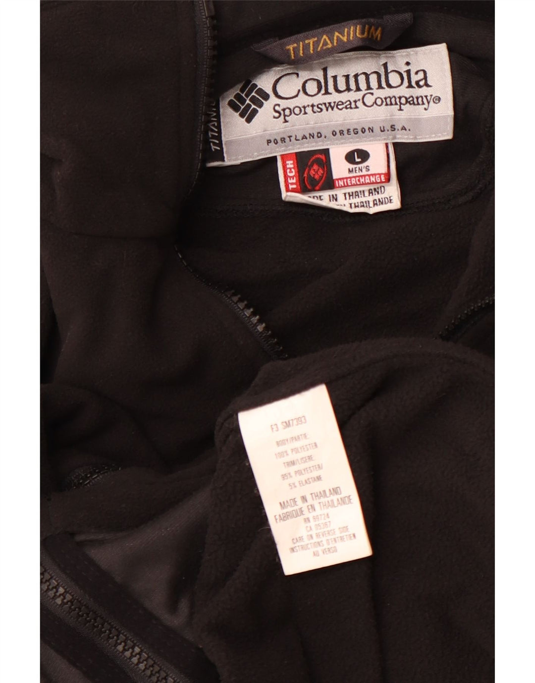 COLUMBIA Ανδρικό Fleece Jacket UK 40 Large Black Polyester