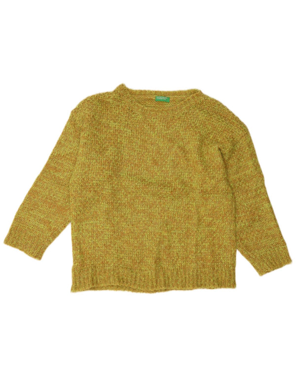 Γυναικείο πουλόβερ Benetton Boat Neck Jumper UK 16 Large Green Flecked Acrylic