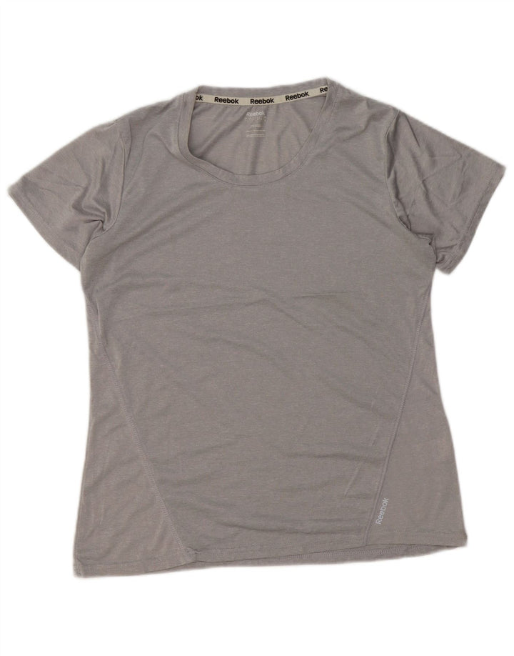 REEBOK Γυναικείο T-Shirt Top UK 16 Large Grey Polyester