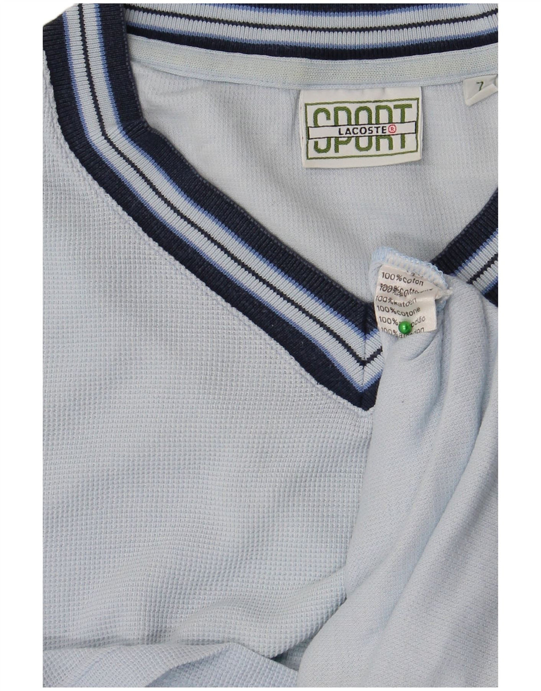 Ανδρικό T-Shirt LACOSTE Top Size 7 2XL Μπλε Βαμβακερό